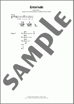Enterlude(The Killers) 楽譜 ギター（コード） ダウンロード