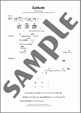 Exitlude(The Killers) 楽譜 ギター（コード） ダウンロード