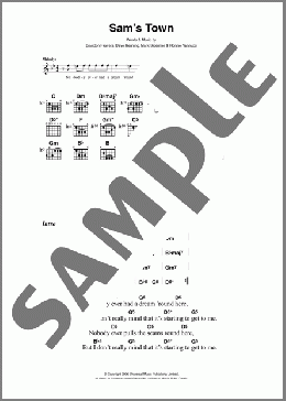 Sam's Town(The Killers) 楽譜 ギター（コード） ダウンロード