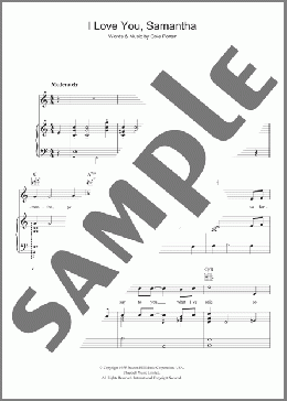 I Love You Samantha(Cole Porter) 楽譜 その他 ダウンロード