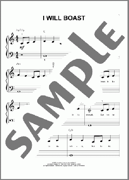 I Will Boast(Paul Baloche/Phillips, Craig & Dean) 楽譜 ピアノ（ソロ） ダウンロード