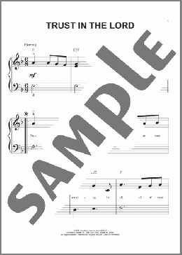 Trust In The Lord(Amy Sandtrom-Shroyer) 楽譜 ピアノ（ソロ） ダウンロード