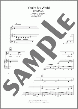 You're My World (Il Mio Mondo)(Carl Sigman) 楽譜 その他 ダウンロード