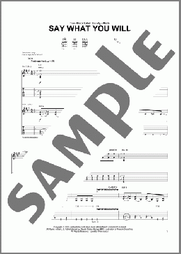 Say What You Will(Zakk Wylde/Black Label Society) 楽譜 ギター（ソロ） ダウンロード