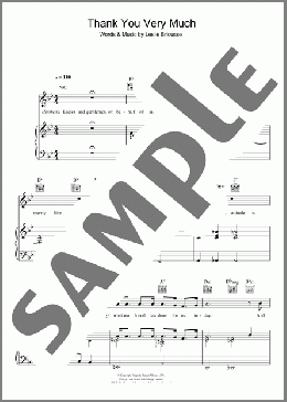 Thank You Very Much(Leslie Bricusse) 楽譜 その他 ダウンロード
