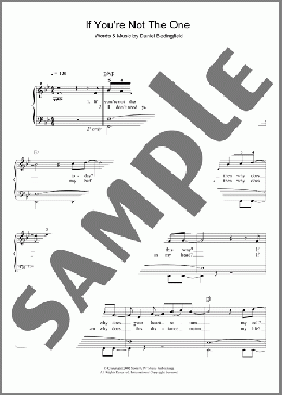If You're Not The One(Daniel Bedingfield) 楽譜 ピアノ（ソロ） ダウンロード