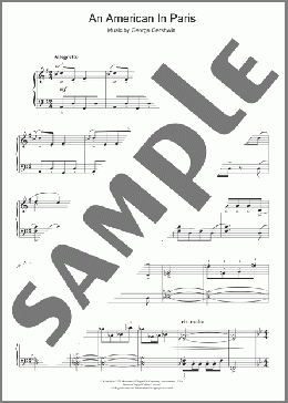 An American In Paris(George Gershwin) 楽譜 ピアノ（ソロ） ダウンロード