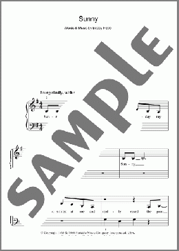 Sunny(Bobby Hebb) 楽譜 ピアノ（ソロ） ダウンロード