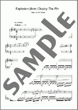 Explosion(Jeff Danna) 楽譜 ピアノ（ソロ） ダウンロード