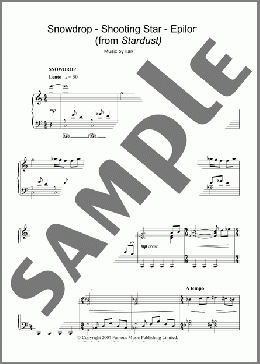 Snowdrop / Shooting Star / Epilogue(Ilan Eshkeri) 楽譜 ピアノ（ソロ） ダウンロード