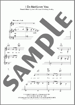 I Do Not Love You(Anthony Newley) 楽譜 その他 ダウンロード