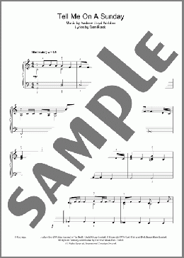 Tell Me On A Sunday(Andrew Lloyd Webber/Song And Dance (Musical)) 楽譜 ピアノ（ソロ） ダウンロード