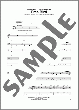 Free Bird(Lynyrd Skynyrd) 楽譜 ベース ダウンロード