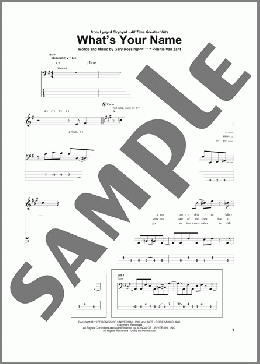 What's Your Name(Lynyrd Skynyrd) 楽譜 ベース ダウンロード