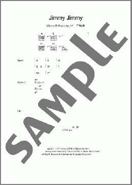 Jimmy Jimmy(John O'Neill) 楽譜 ギター（コード） ダウンロード