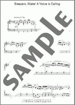 Sleepers, Wake! A Voice Is Calling(Johann Sebastian Bach) 楽譜 ピアノ（ソロ） ダウンロード