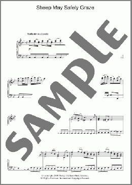 Sheep May Safely Graze(Johann Sebastian Bach) 楽譜 ピアノ（ソロ） ダウンロード
