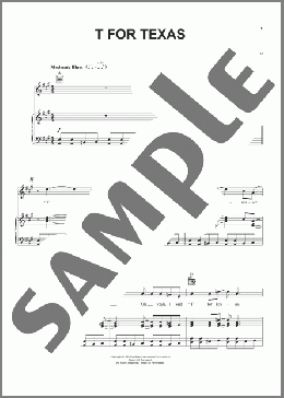 T For Texas(Jimmie Rodgers/Tompall Glaser) 楽譜 ピアノ & ボーカル & ギター ダウンロード