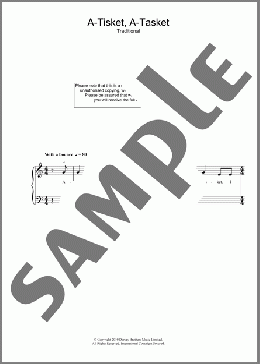 A-Tisket, A-Tasket(Traditional) 楽譜 ピアノ（ソロ） ダウンロード