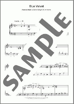Blue Velvet(Tony Bennett) 楽譜 ピアノ（ソロ） ダウンロード