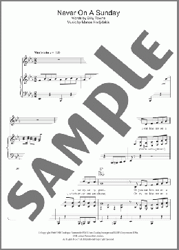 Never On Sunday(Manos Hadjidakis) 楽譜 その他 ダウンロード