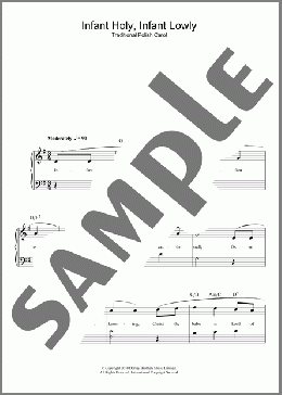 Infant Holy, Infant Lowly(Traditional Polish Carol) 楽譜 その他 ダウンロード