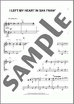 I Left My Heart In San Francisco(Tony Bennett) 楽譜 その他 ダウンロード