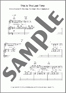 This Is The Last Time(Keane) 楽譜 その他 ダウンロード