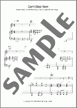 Can't Stop Now(Keane) 楽譜 その他 ダウンロード