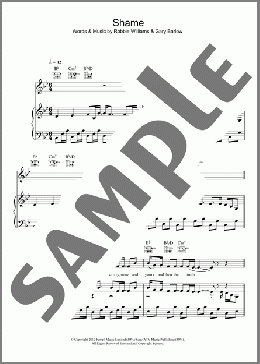 Shame(Gary Barlow/Robbie Williams/Robbie Williams & Gary Barlow) 楽譜 その他 ダウンロード