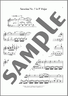 Sonatina No. 5 In F Major(Wolfgang Amadeus Mozart) 楽譜 ピアノ（ソロ） ダウンロード