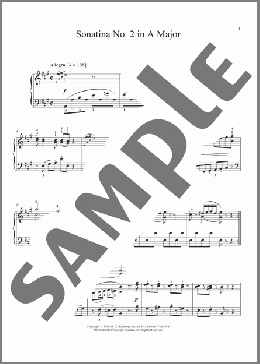 Sonatina No. 2 In A Major(Wolfgang Amadeus Mozart) 楽譜 ピアノ（ソロ） ダウンロード