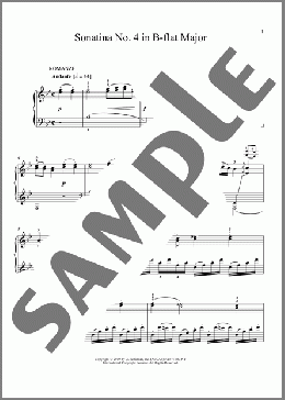 Sonatina No. 4 In B-Flat Major(Wolfgang Amadeus Mozart) 楽譜 ピアノ（ソロ） ダウンロード