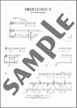 Meditation II(Peter Udell/Shenandoah (Musical)) 楽譜 ピアノ & ボーカル ダウンロード