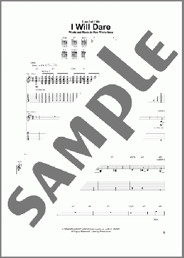 I Will Dare(Paul Westerberg/The Replacements) 楽譜 ギター（ソロ） ダウンロード