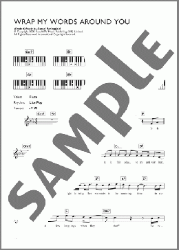 Wrap My Words Around You(Daniel Bedingfield) 楽譜 ピアノ（歌詞 & コード） ダウンロード