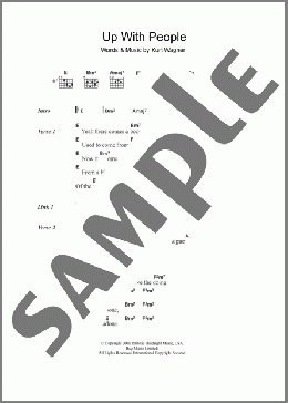 Up With People(Lambchop) 楽譜 ギター（コード） ダウンロード
