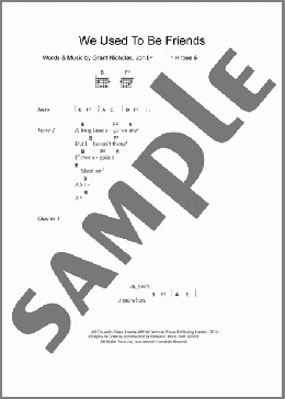 We Used To Be Friends(The Dandy Warhols) 楽譜 ギター（コード） ダウンロード
