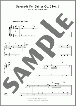 Serenade For Strings Op. 3 No. 5(Franz Joseph Haydn) 楽譜 ピアノ（ソロ） ダウンロード