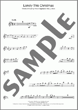 Lonely This Christmas(Mud) 楽譜 その他 ダウンロード