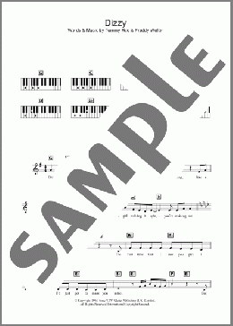 Dizzy(Tommy Roe/Vic Reeves) 楽譜 ピアノ（歌詞 & コード） ダウンロード