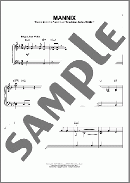 Mannix(Lalo Schifrin) 楽譜 ピアノ（ソロ） ダウンロード