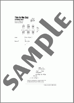 This Is The Day (A Wedding Song)(Scott Wesley Brown) 楽譜 ギター（コード） ダウンロード