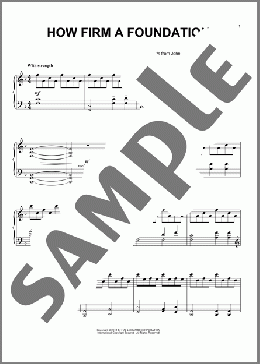 How Firm a Foundation(John Rippon) 楽譜 ピアノ（ソロ） ダウンロード