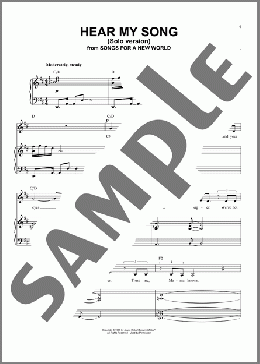 Hear My Song [Solo version] (from Songs for a New World)(Jason Robert Brown/Songs For A New World (Musical)) 楽譜 ピアノ & ボーカル ダウンロード