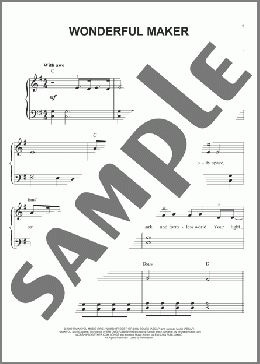 Wonderful Maker(Matt Redman/Chris Tomlin) 楽譜 ピアノ（ソロ） ダウンロード