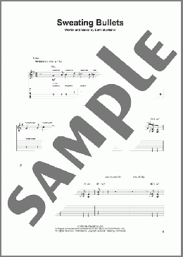 Sweating Bullets(Megadeth) 楽譜 ギタースコア ダウンロード