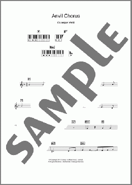 Anvil Chorus(Giuseppe Verdi) 楽譜 ピアノ（歌詞 & コード） ダウンロード
