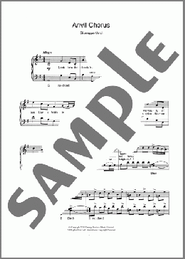 Anvil Chorus(Giuseppe Verdi) 楽譜 ピアノ & ボーカル ダウンロード