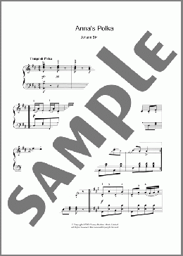 Anna's Polka(Johann Strauss, Jr.) 楽譜 ピアノ（ソロ） ダウンロード
